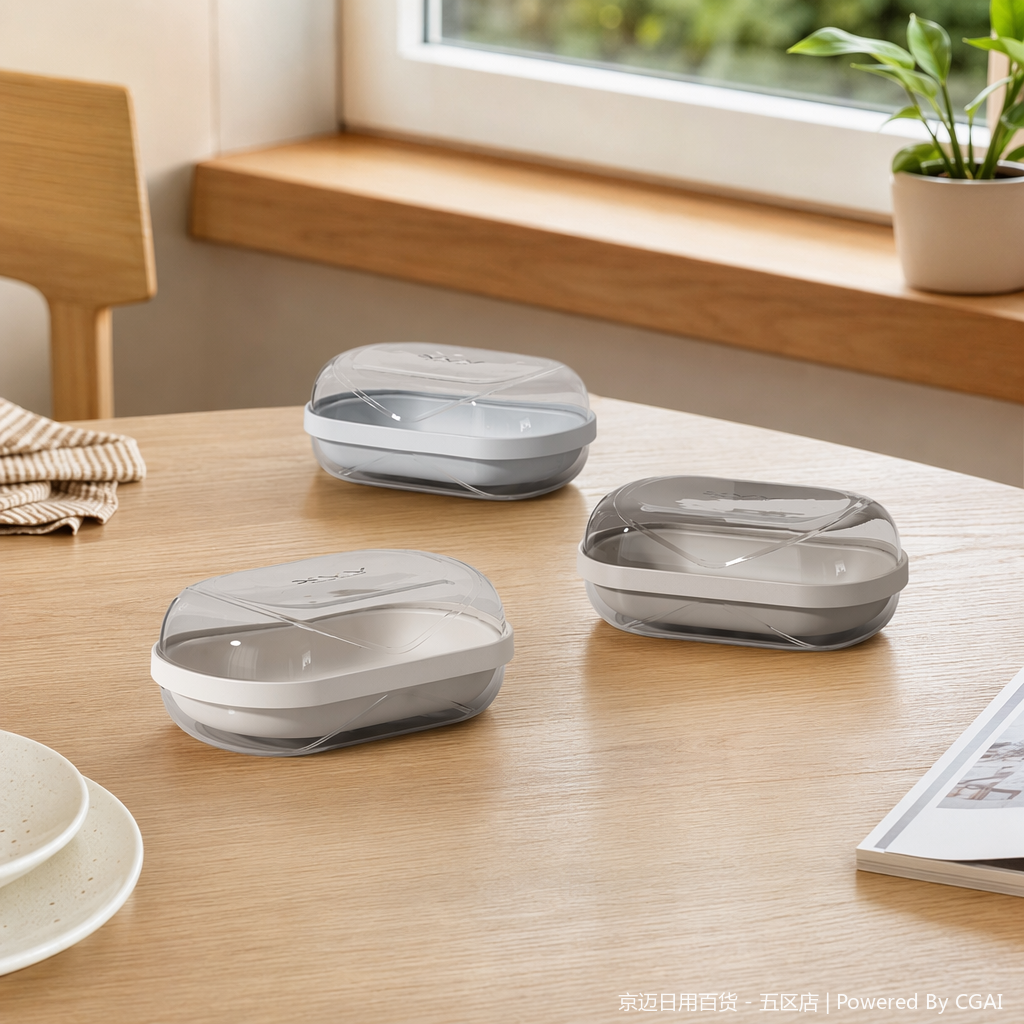 【CL】26Q2#2212 Soap Box Storage Set with Lid details Picture