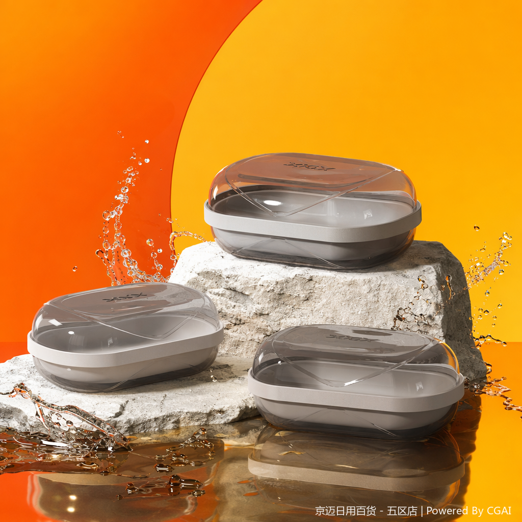【CL】26Q2#2212 Soap Box Storage Set with Lid Specification image
