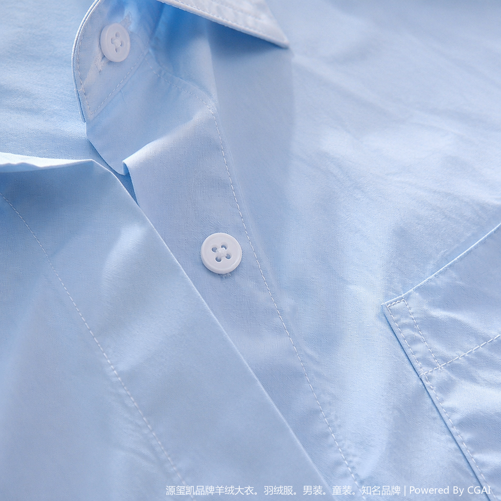 Light blue women's Xiangyunsha short-sleeved shirt, women's summer formal white shirt, sun-protective clothing Application Scenario