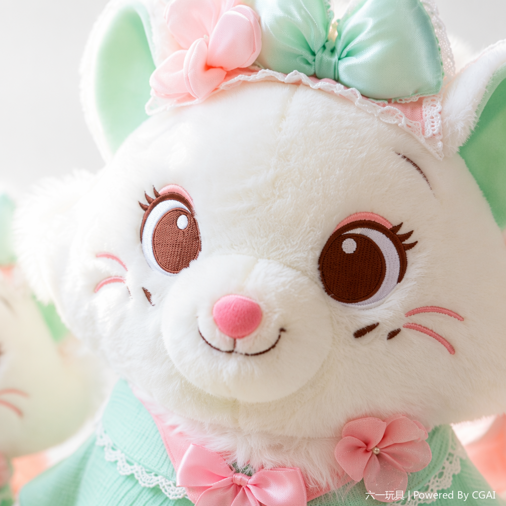 Flower Mary Cat plush toy, cute cartoon children's gift, claw machine, wholesale for foreign trade, wedding companion for girls Application Scenario
