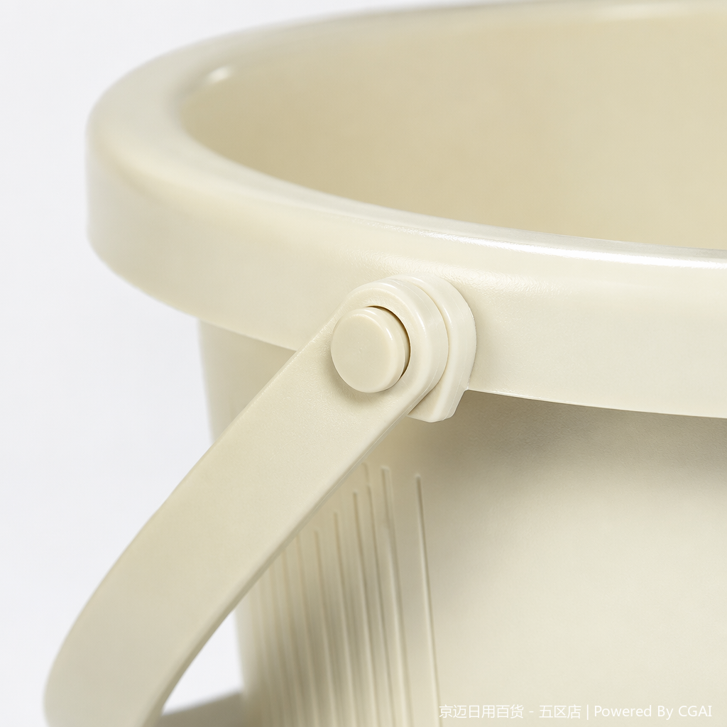 【CL】26Q2#3315 White, light blue, beige plastic rainwater storage bucket, outdoor folding bucket, empty water bucket Application Scenario