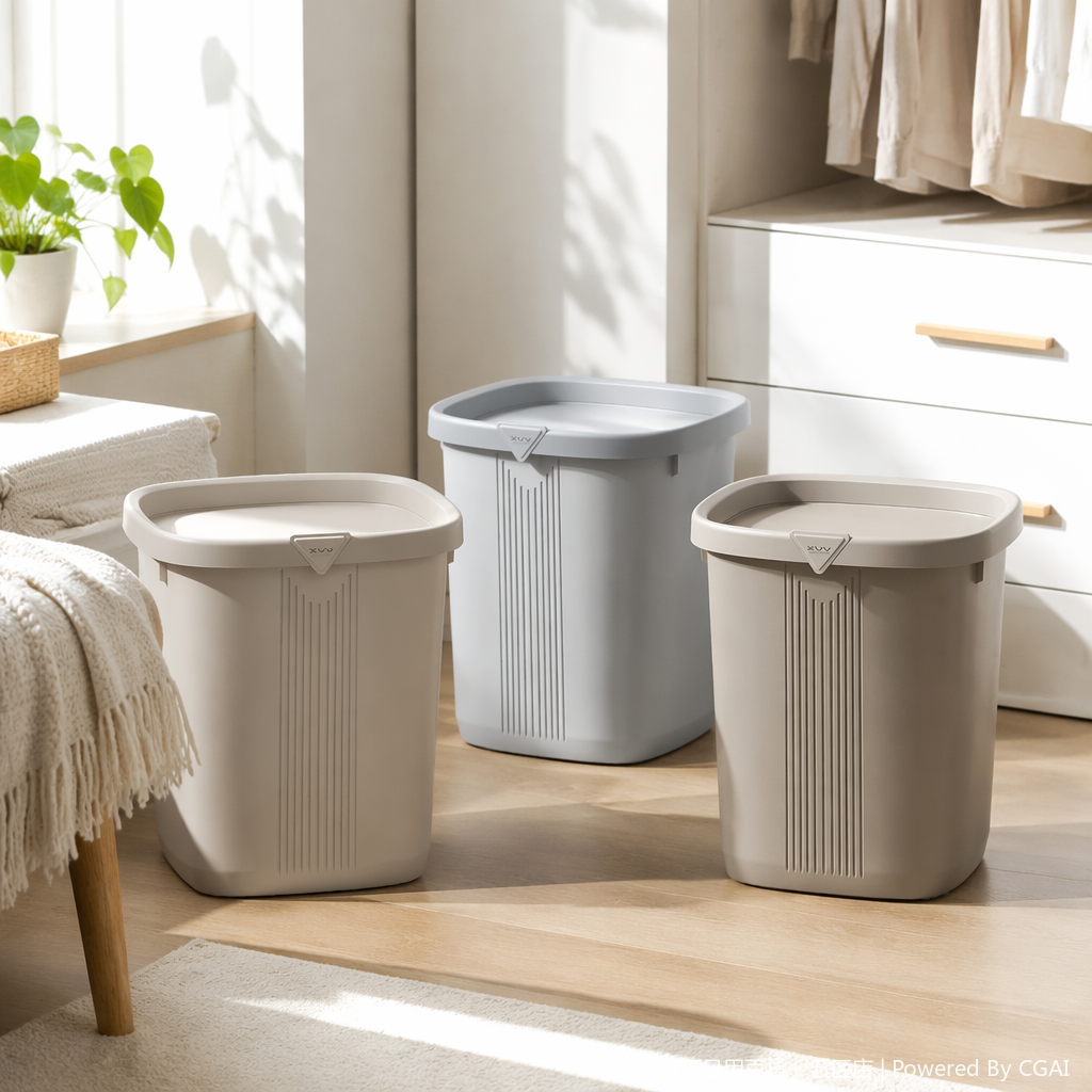 [CL] 26Q2#3316 smart pedal basurero gris beige gris claro opcional especial para el baño details Picture