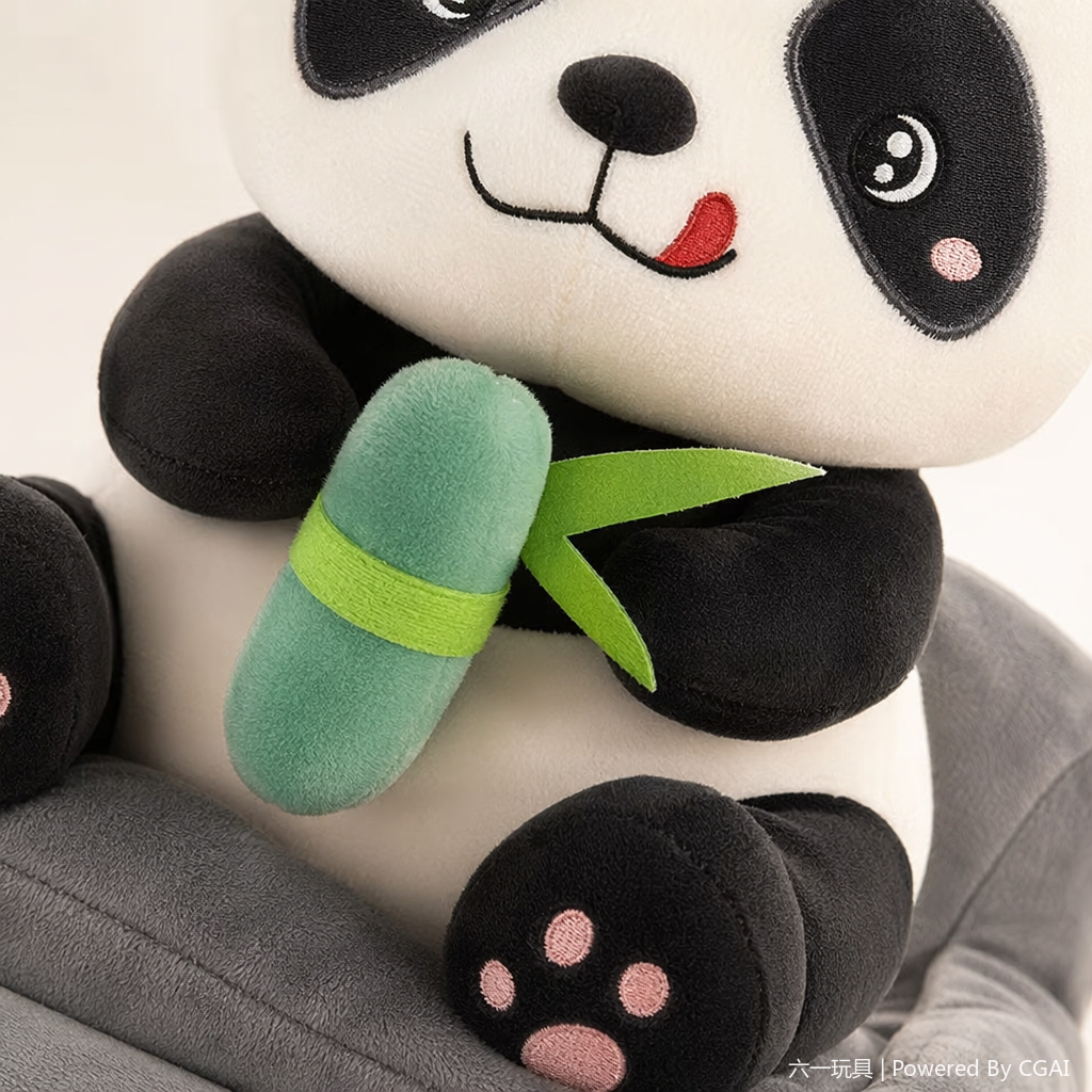 Bamboo panda plush air conditioner blanket, comfortable anime cartoon doll, nap blanket, two-in-one small throw pillow, children's white panda plush doll, Qixi Festival gift, plush toy Application Scenario