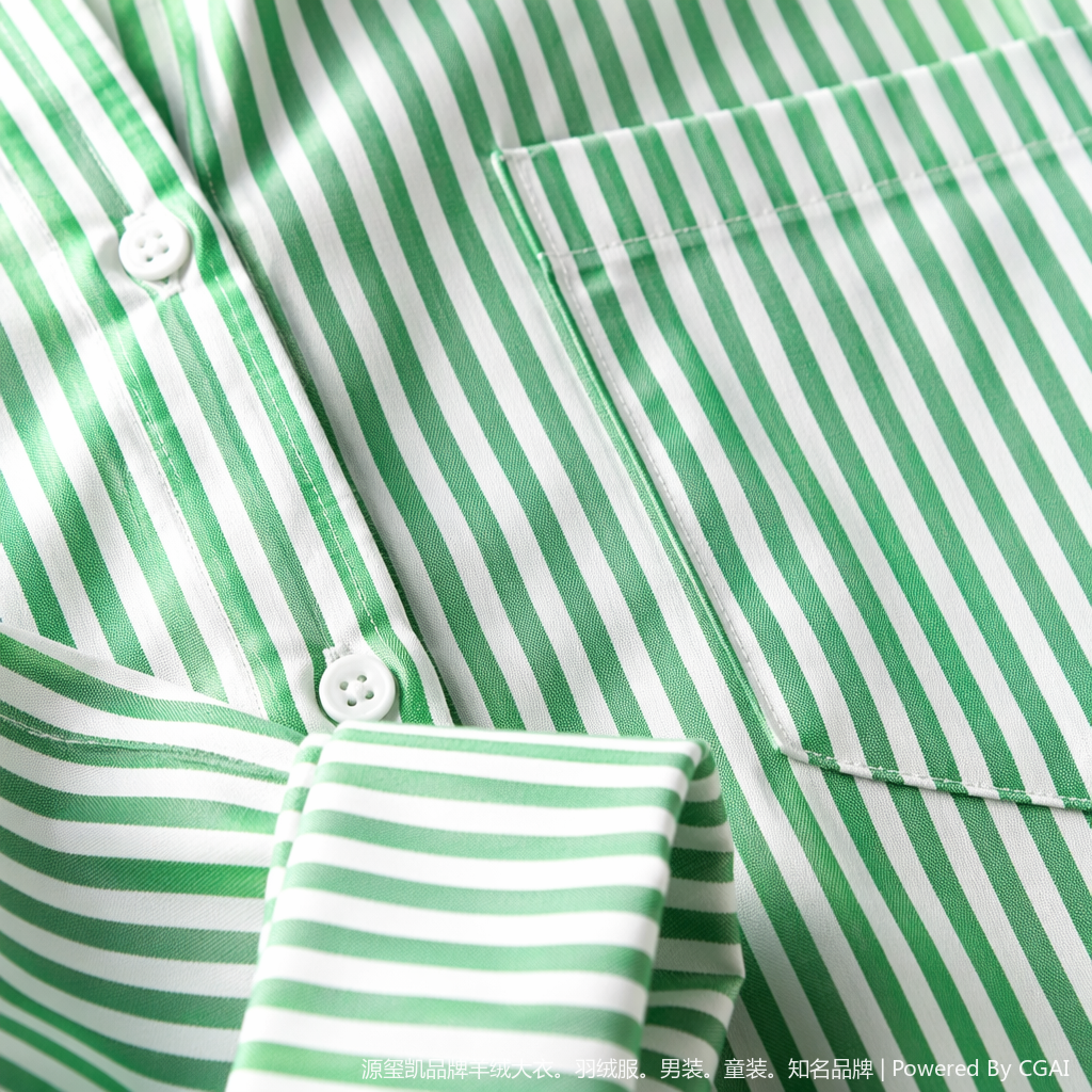 Spring and Autumn's new Korean-style artistic shirt with a short front and long back, mid-length vertical striped shirt and women's casual jacket Application Scenario