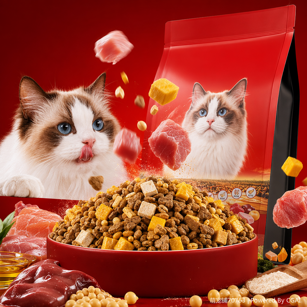 猫粮批发全价鲜肉猫粮大袋50斤试吃装成猫幼猫猫舍专用猫粮可定制批发无麸低敏粮