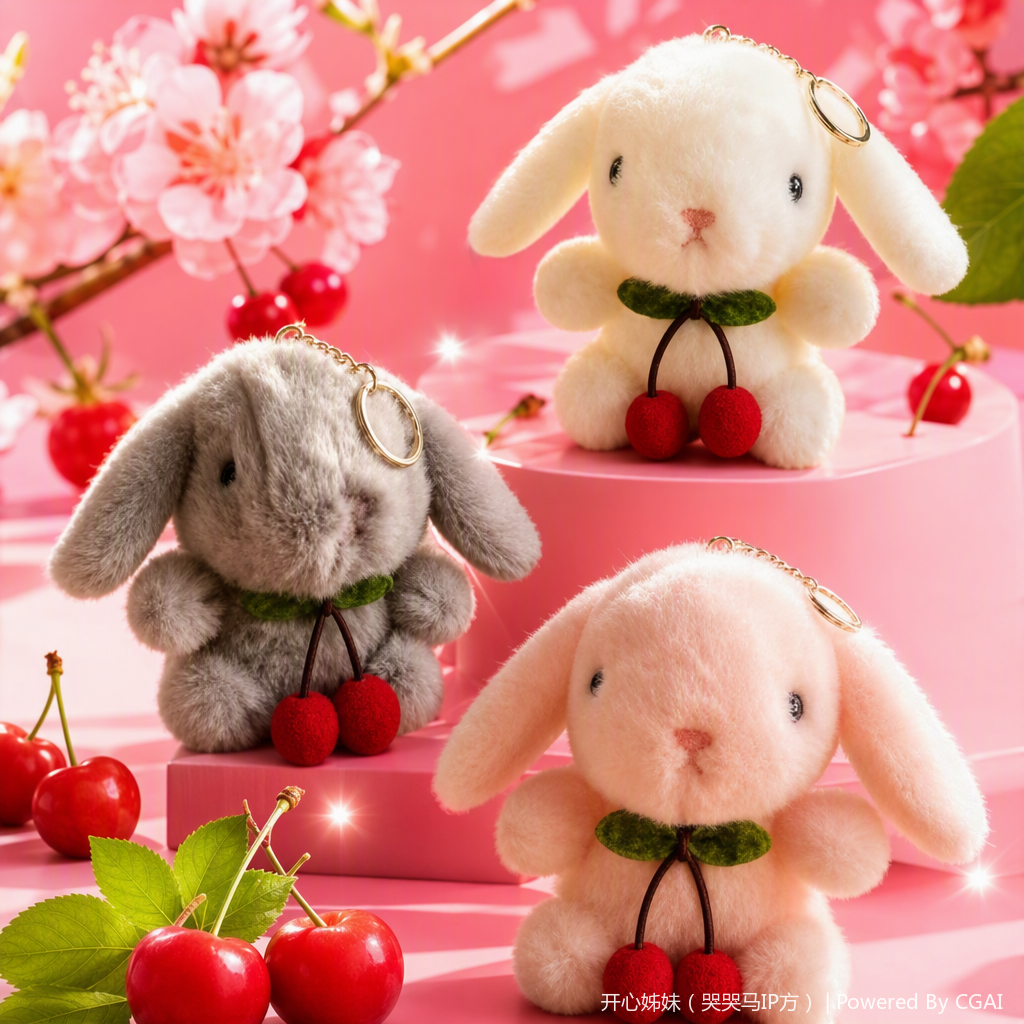 Artículo lindo peluche conejo llavero colgante caricatura adornos regalo Specification image