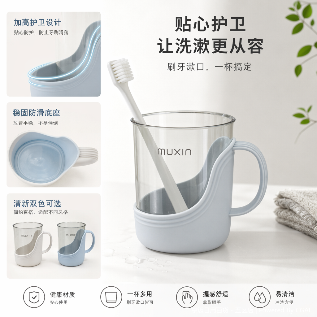 【CL】26Q2#585 Muxin Crystal Toothbrush Cup