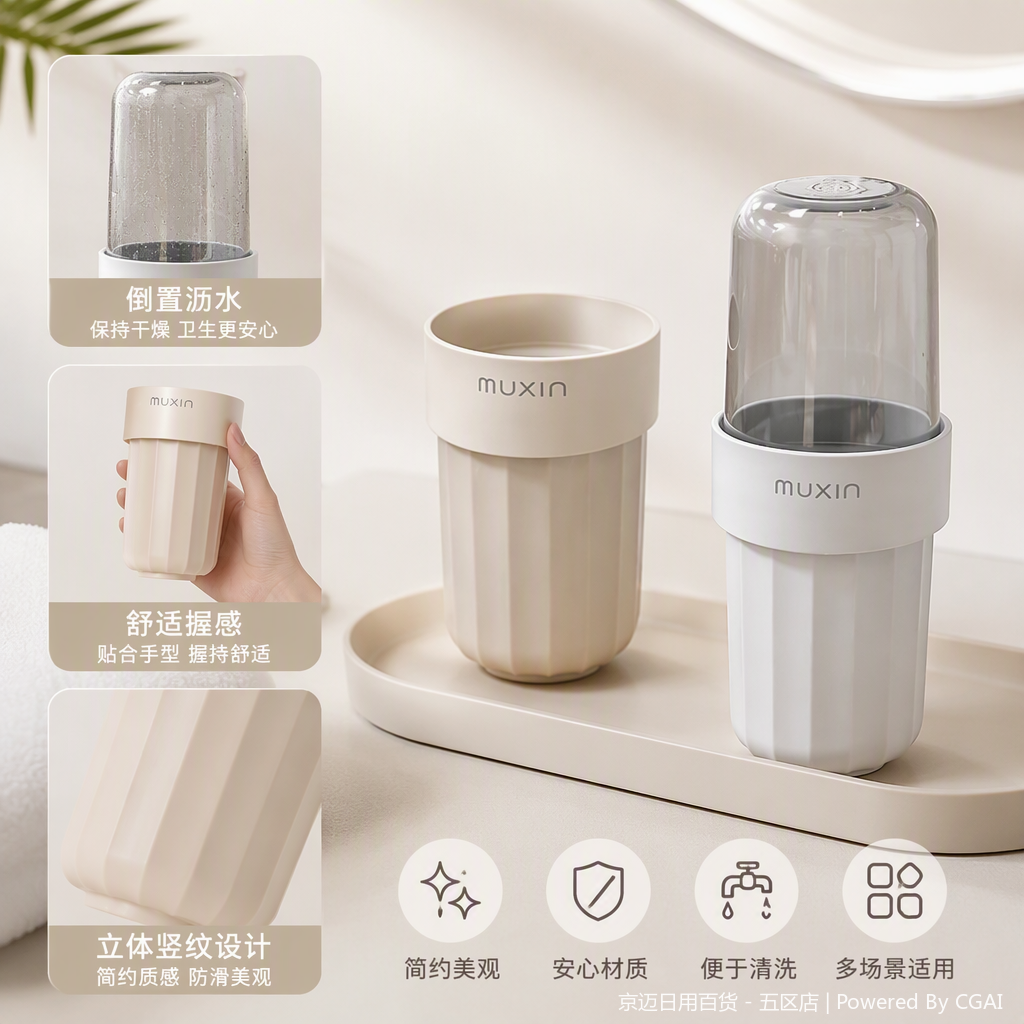 【CL】26Q2#588 Toothbrush Storage Cup Travel Toothbrush Cup Toothbrush Toothpaste Box Toothbrush Toothpaste Box