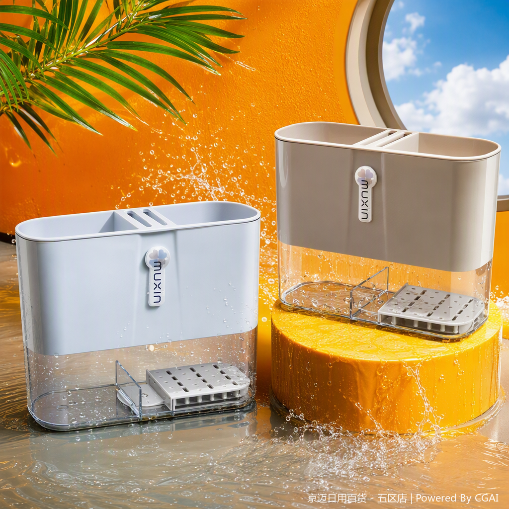【CL】26Q2#587 Muxin multifunctional 筷笼 plastic 筷笼 Specification image