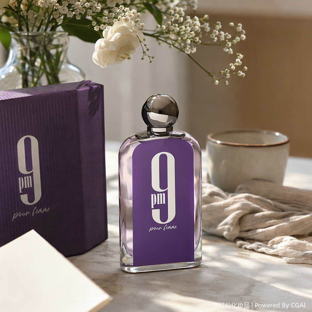 9 pm pour femme Purple Perfume Bottle Gift Box 100ml details Picture