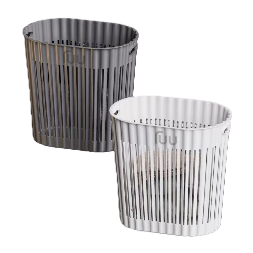 【CL】26Q2#1058 storage basket, grey and white striped, environmentally friendly and durable for home kitchen and bathroom Item Picture