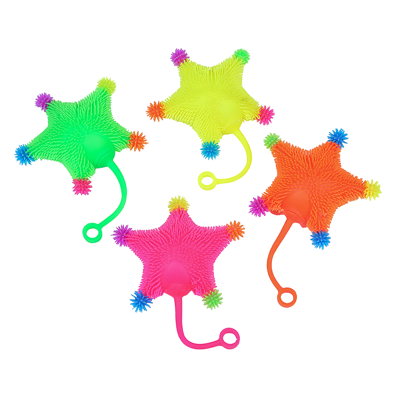 TPR colorful star-shaped flash stress-relieving mini claw machine, gacha machine collectible gift Item Picture