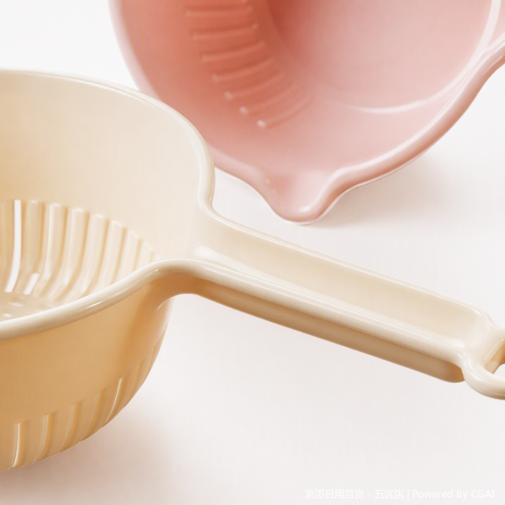 [CL] 26Q2#0197 rosa beige plástico cuchara de sopa soporte de cuchara cerámica acero inoxidable multifuncional cocina suministros de almacenamiento conjunto completo combinado Specification image