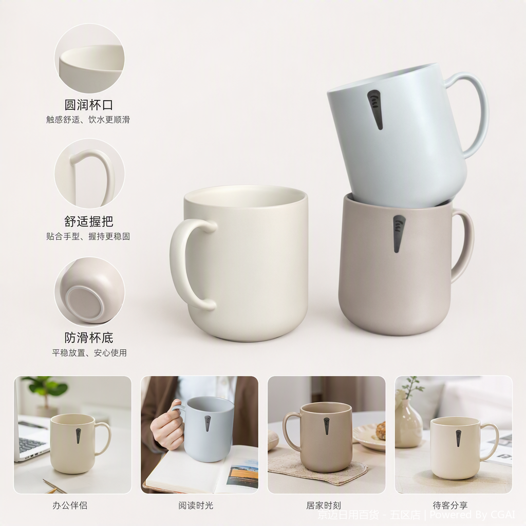 【CL】26Q2#2052 White Couple Cup Straw Set Summer Fashion Drink Cup Combination for Men and women