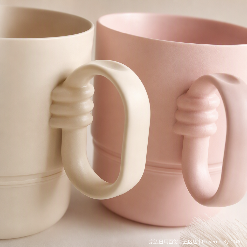 【CL】26Q2#0200 Pink toothbrush cup with toothbrush holder, beige toothbrush cup, multi-functional storage, foot bath bucket, sports water cup, soap box, travel toothbrush and toothpaste storage box Application Scenario