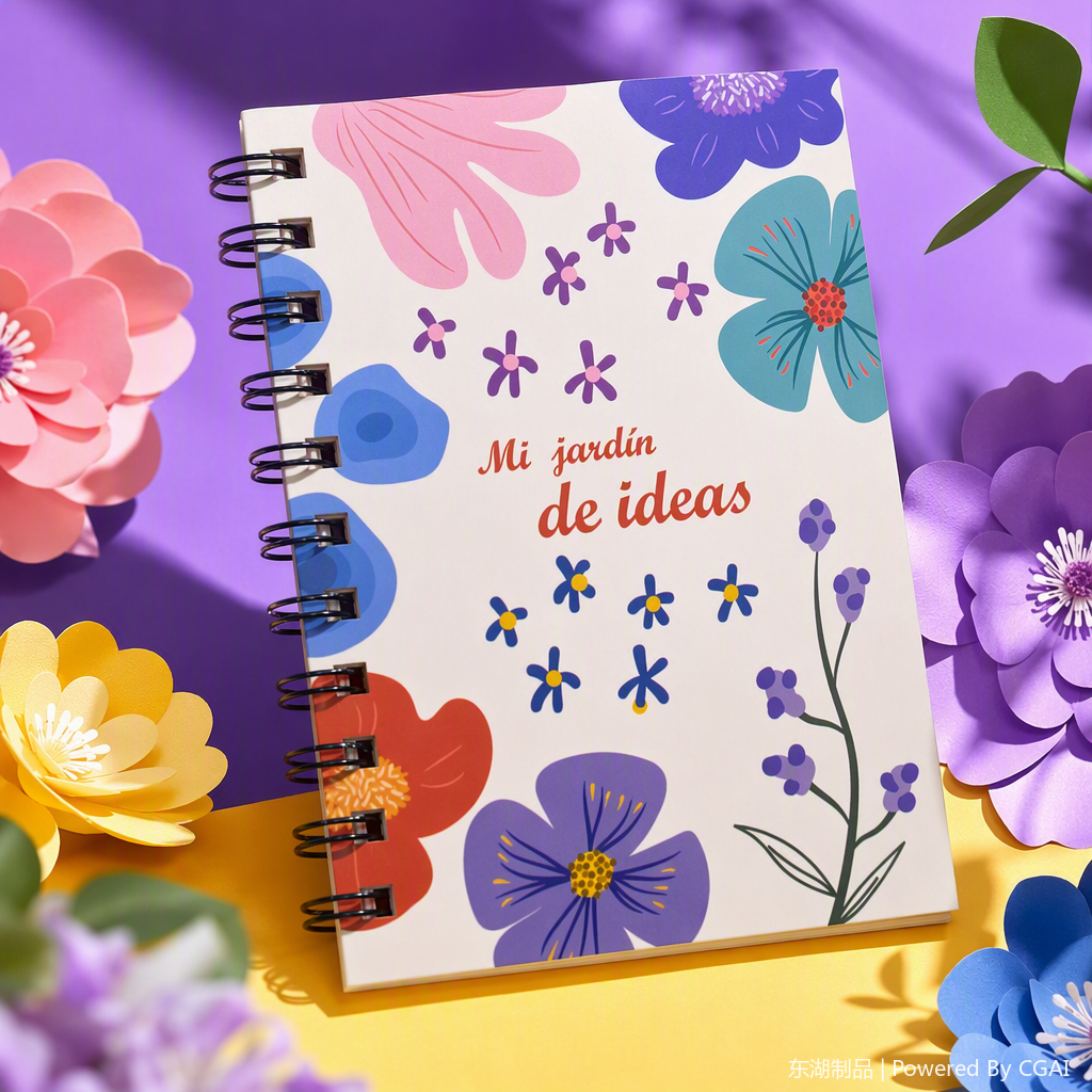 Donghu Paper Products A6 Flower Coil Notebook, a fresh and portable notebook for students Specification image