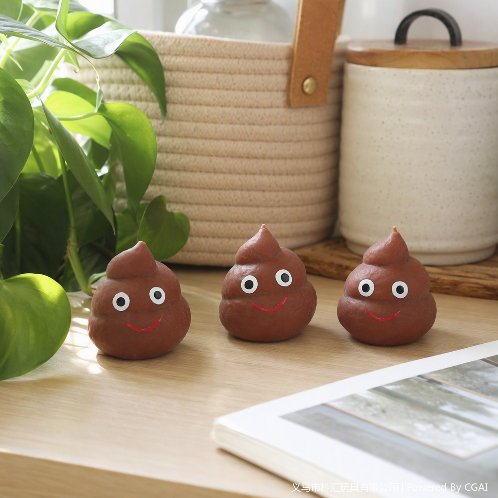 A best-selling cute smiling poop doll simulation prank stress-relieving soft rubber toy