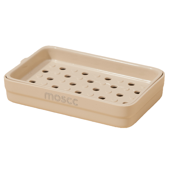 【CL】25Q4#2518 Soap Box with Lid Storage Set Equipped with bubble net Simple bathroom supplies rack storage set Item Picture
