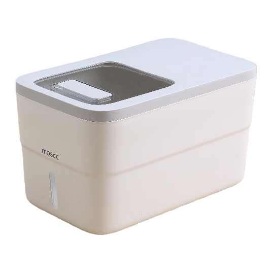 【CL】25Q4#2520 Multi-functional transparent plastic rice storage bucket, rotating metering rice storage box for grains and cereals, large-capacity household rice bucket Item Picture