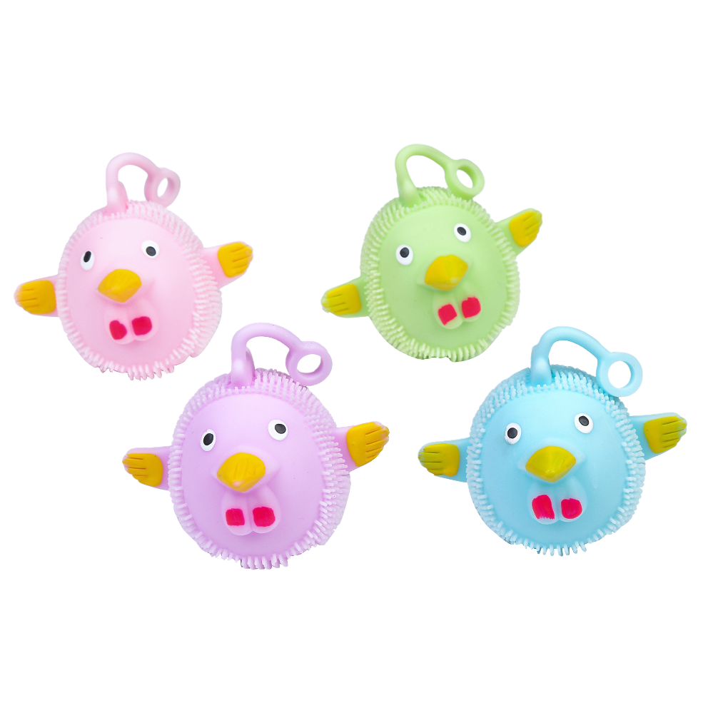 TPR Macaron colorful cartoon hen, glitter ball, cute plush toy, children's doll, soft and adorable plush toy, gift and giveaway Item Picture