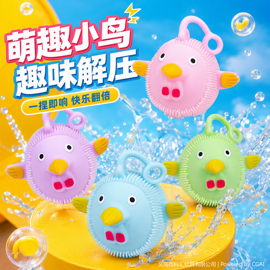 TPR Macaron colorful cartoon hen, glitter ball, cute plush toy, children's doll, soft and adorable plush toy, gift and giveaway Specification image