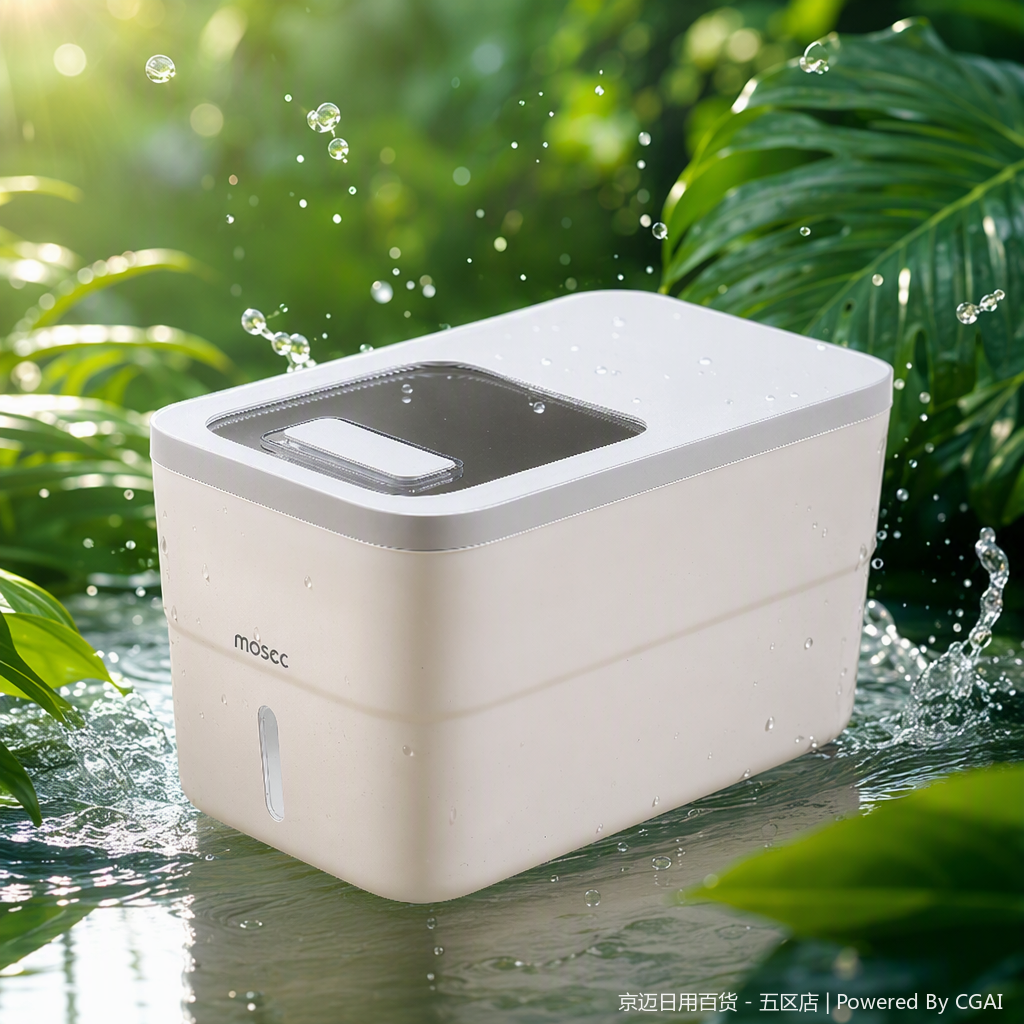 【CL】25Q4#2520 Multi-functional transparent plastic rice storage bucket, rotating metering rice storage box for grains and cereals, large-capacity household rice bucket Specification image