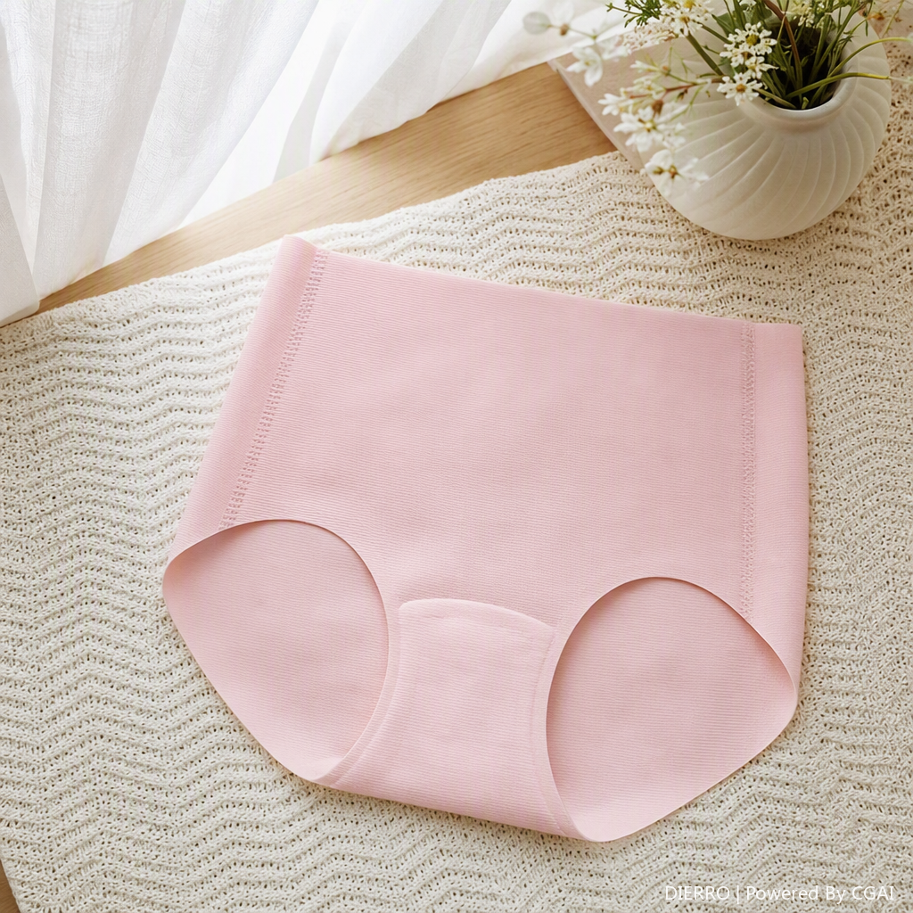 Women's underwear: Pure cotton antibacterial crotch, ice silk, seamless, high-waisted, summer, thin, sexy, ribbed, large-sized triangular shorts details Picture