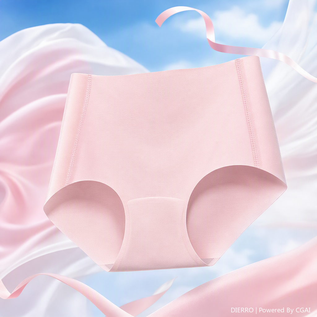 Women's underwear: Pure cotton antibacterial crotch, ice silk, seamless, high-waisted, summer, thin, sexy, ribbed, large-sized triangular shorts Specification image