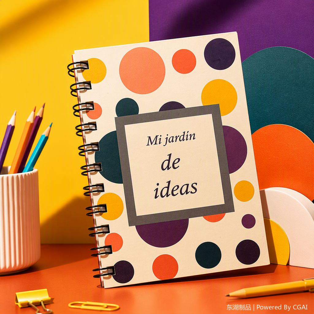 Donghu Paper Products A6 Retro Color polka Dot Coil Notebook for Students' Daily Note-taking Notes Specification image