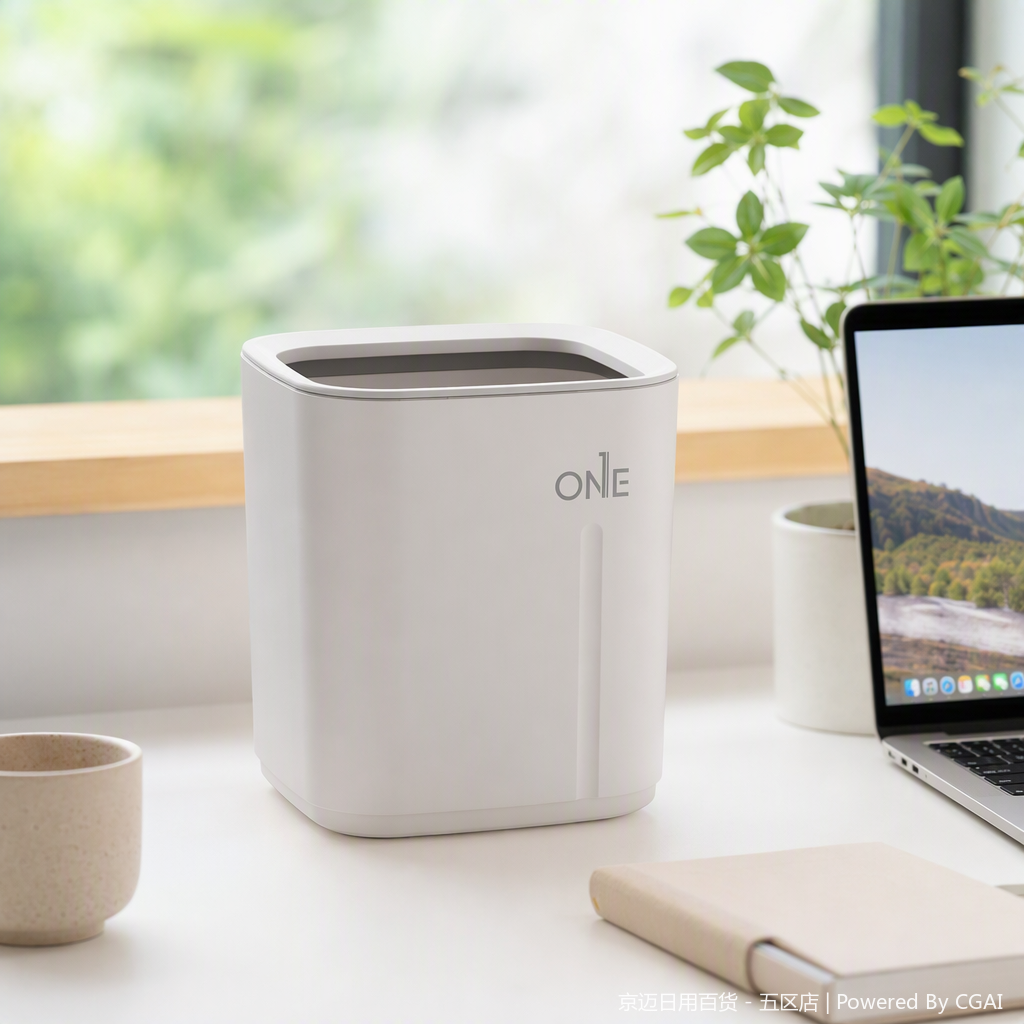 【CL】26Q2#1305 White mini pedal flip Lid Smart Hollow trash can, household kitchen and bathroom storage container details Picture