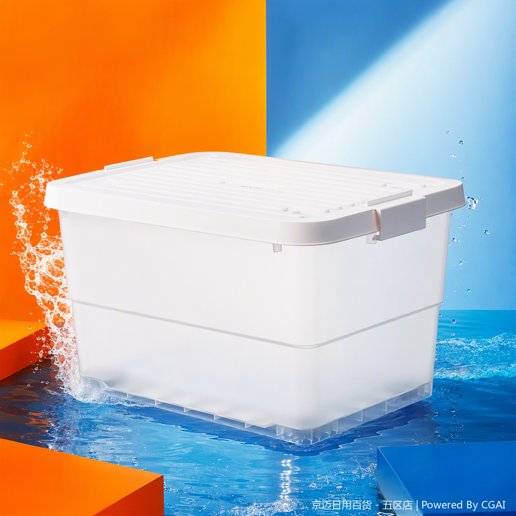 【CL】26Q1#1901 Multi-functional white covered plastic storage box, bean earplug folding fruit hard paper box, organizing box, storage box Specification image