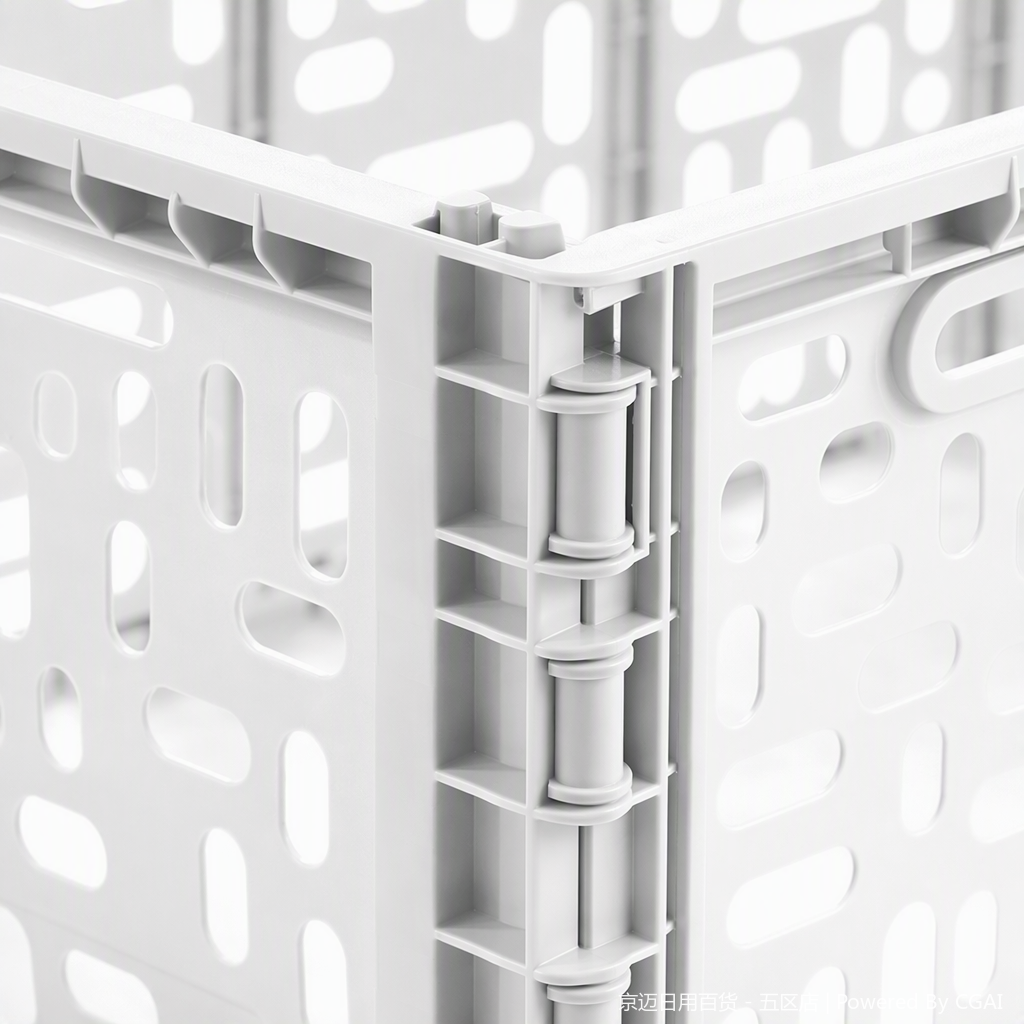【CL】26Q1#2116#X Multi-functional white folding plastic storage basket, hand-held vegetable basket, rattan-like woven basket, storage basket, woven belt sorting box Application Scenario