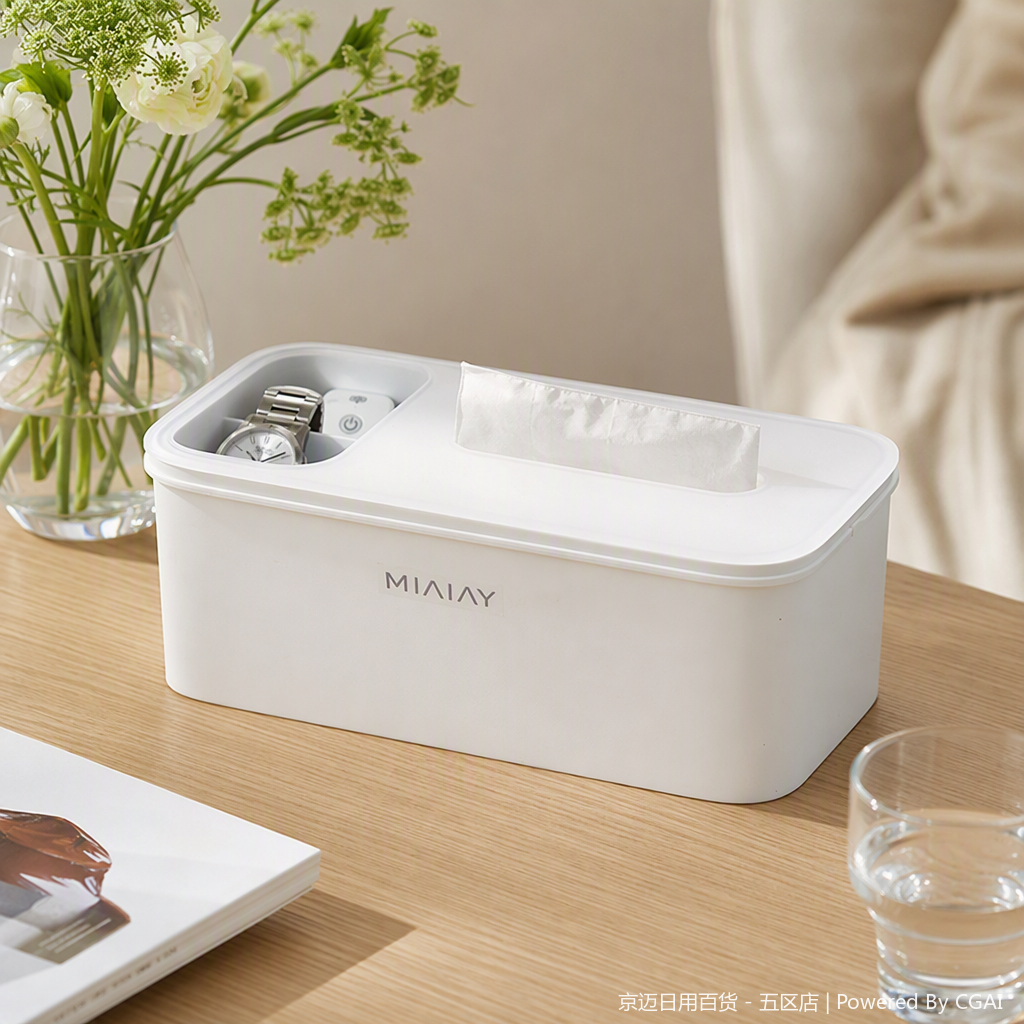 【CL】26Q1#1601 Multi-functional leather-textured tissue box, tissue maker, home creative toilet paper storage, simple and fashionable details Picture