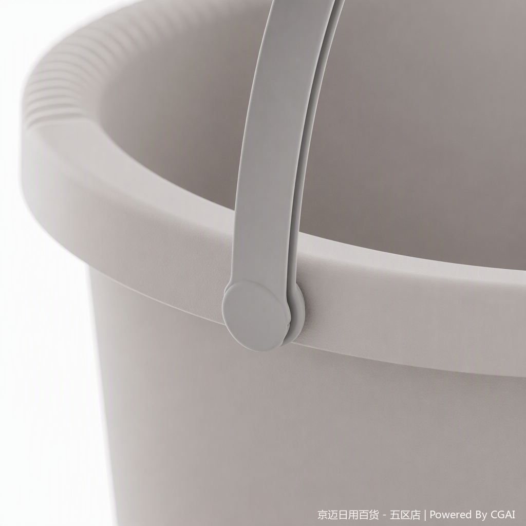 【CL】26Q2#1802 Grey square water bucket, storage plastic bucket, disposable rubber band packaging bottle, round plastic box, multi-purpose, durable household storage Application Scenario