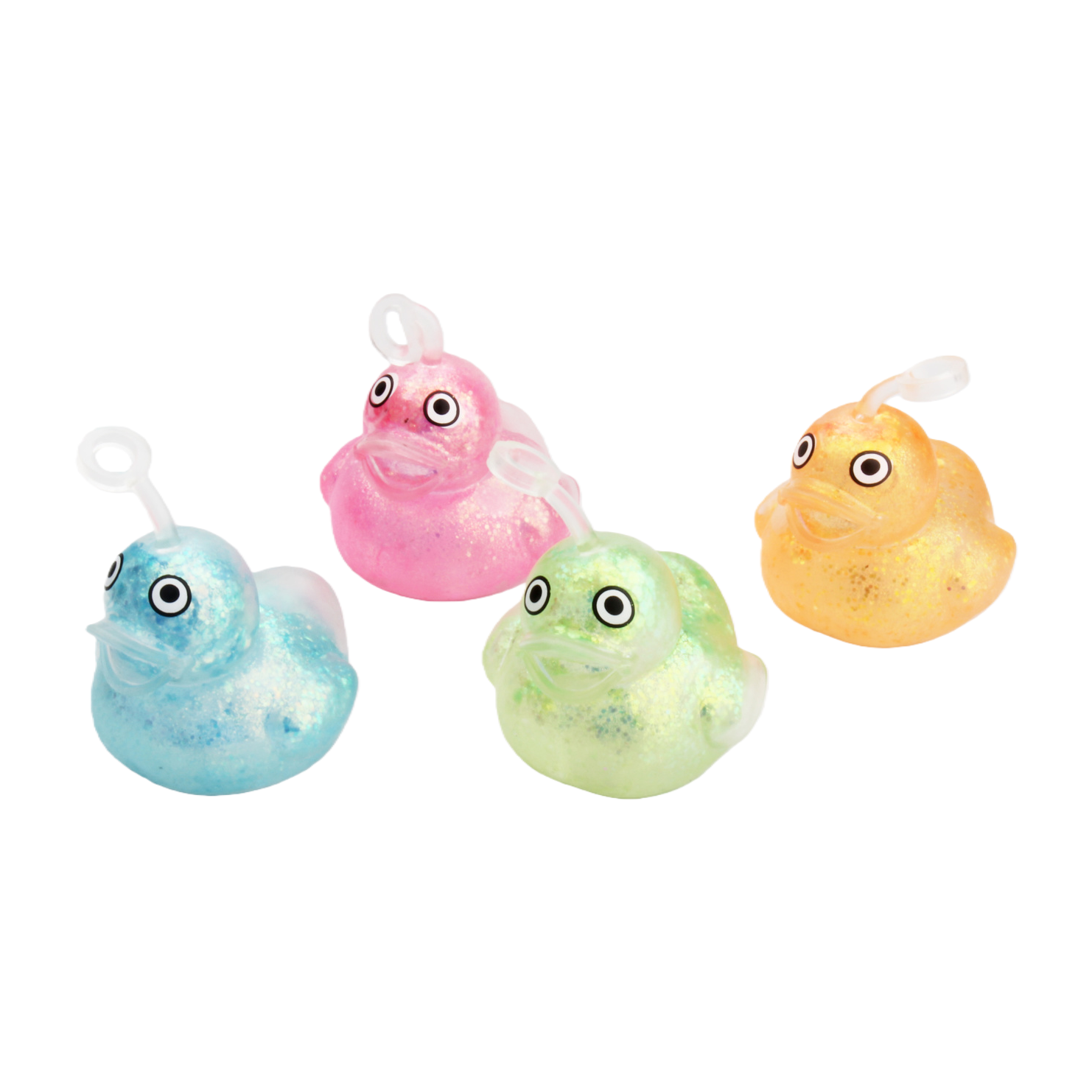 Colorful golden scallion glitter pink little yellow duck maltose stress-relieving and venting toy soft rubber kneading creative entertainment products Application Scenario