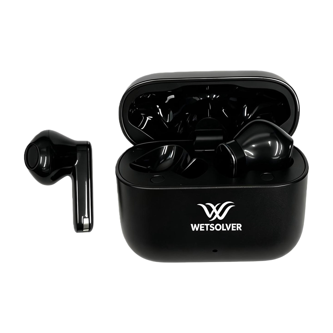 WETSOLVER Air4 negro auriculares bluetooth inalámbricos material aleación de zinc incluyendo carga Item Picture