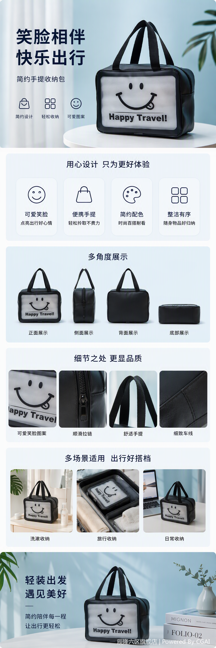【CL】 26Q2#073 Multi-functional large suitcase, clothing organization and storage bag, toiletries storage bag, travel essential storage bag, large capacity pic 4