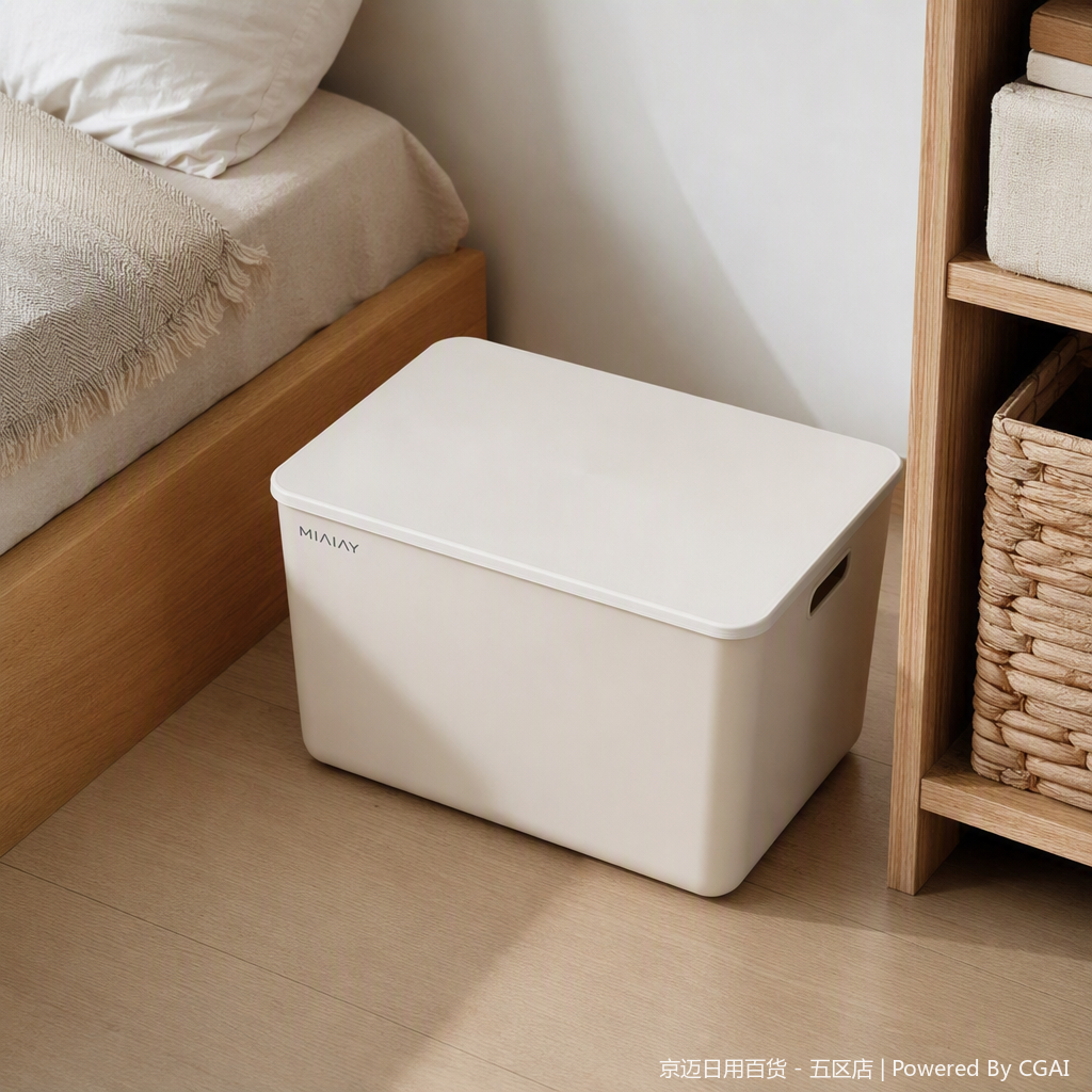 【CL】26Q1#3054D Multi-functional white desktop storage box, bean paste cosmetics organizing box, simple storage supplies, neat storage wonder details Picture