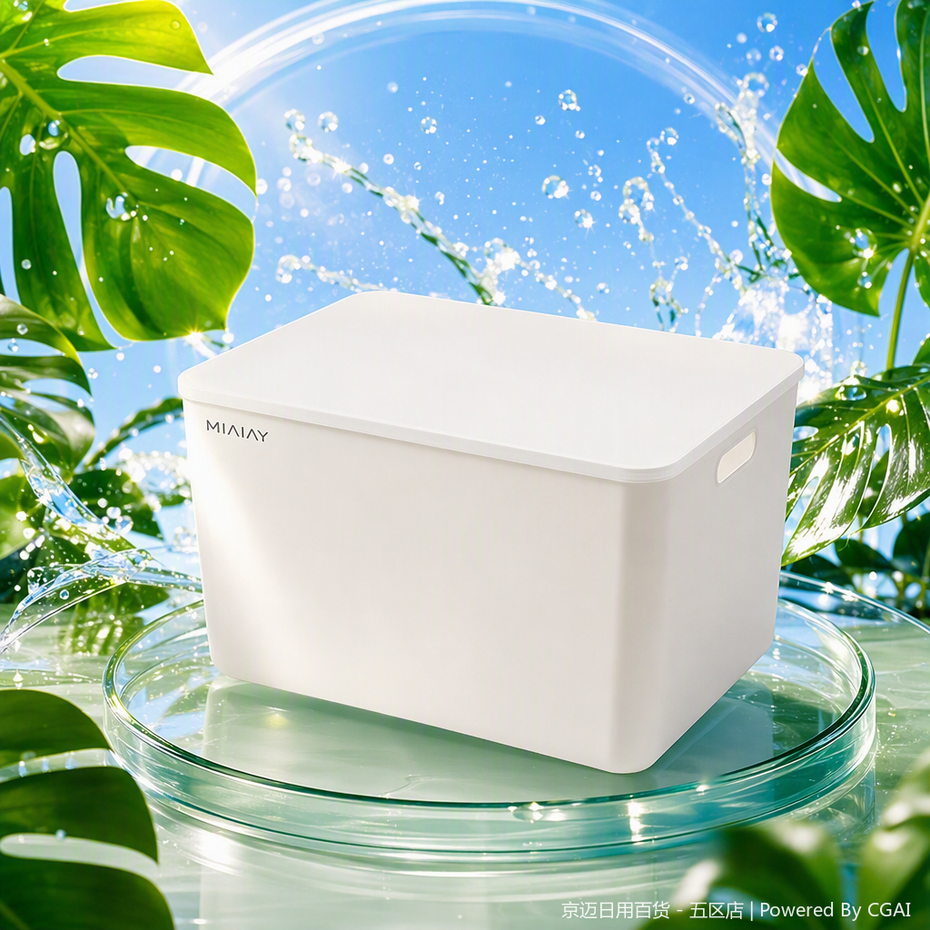 【CL】26Q1#3054D Multi-functional white desktop storage box, bean paste cosmetics organizing box, simple storage supplies, neat storage wonder Specification image