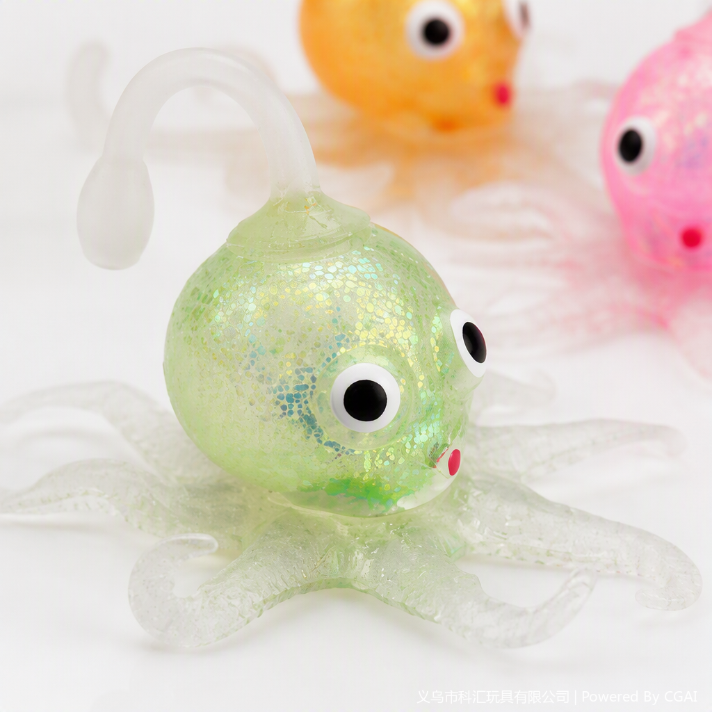 Octopus maltose slow rebound soft rubber squeeze stress relief toys, fun children's gifts for night market stalls Application Scenario