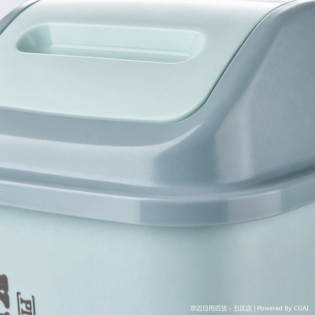 【CL】26Q1#8024B Light blue-gray lid, pedal, flip lid, hollowed-out 6L hanging bucket, household kitchen and bathroom trash can storage container Application Scenario