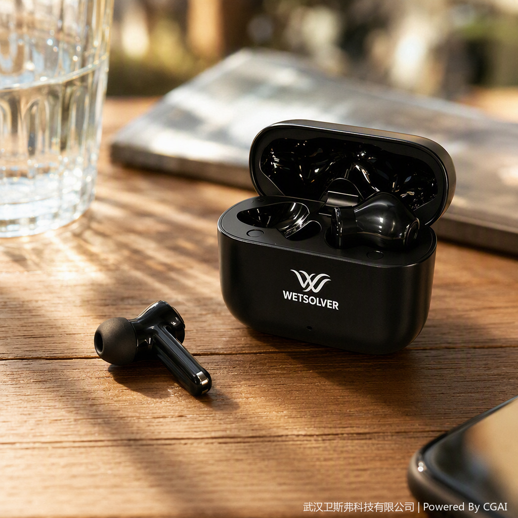 WETSOLVER Air4 negro auriculares bluetooth inalámbricos material aleación de zinc incluyendo carga details Picture