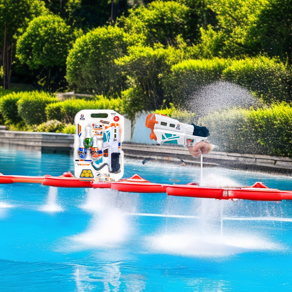 Children's double-suction plate elastic water jet two-in-one game toy, made of safe and environmentally friendly materials, a new experience for parent-child interactive water park Specification image