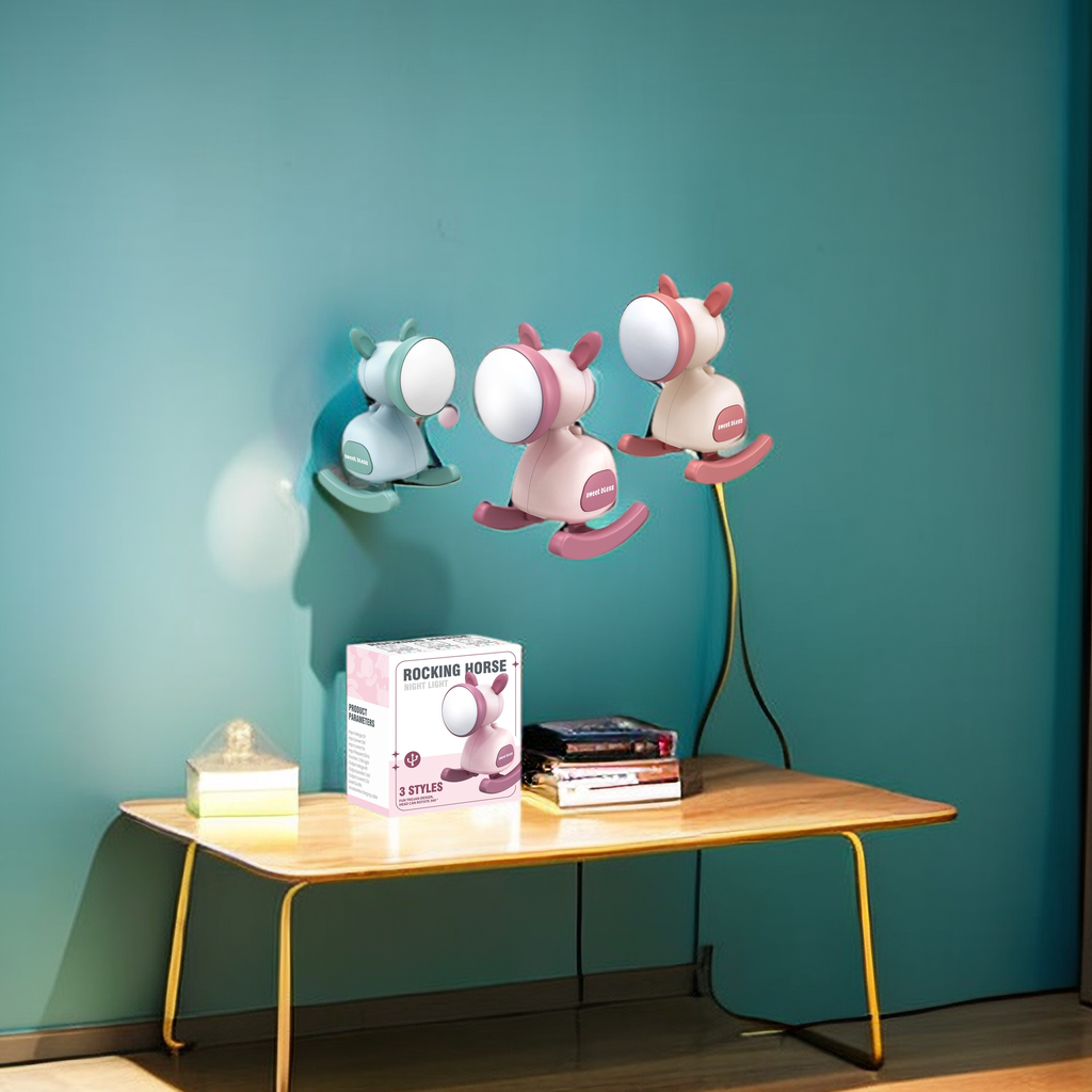 小毛驴品牌/创意台灯/省电LED/学习阅读灯/眼保护书桌灯/可调节亮度色温白底实物图