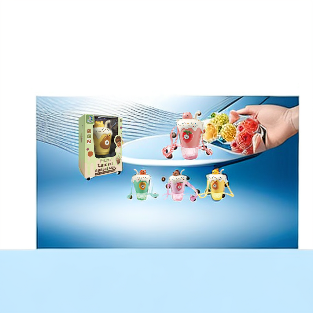 Electric milk tea cup bubble machine with light and music, 4-color mixed package, not including electric magic light and sound bubble cup, dreamy colored light and music cup details Picture