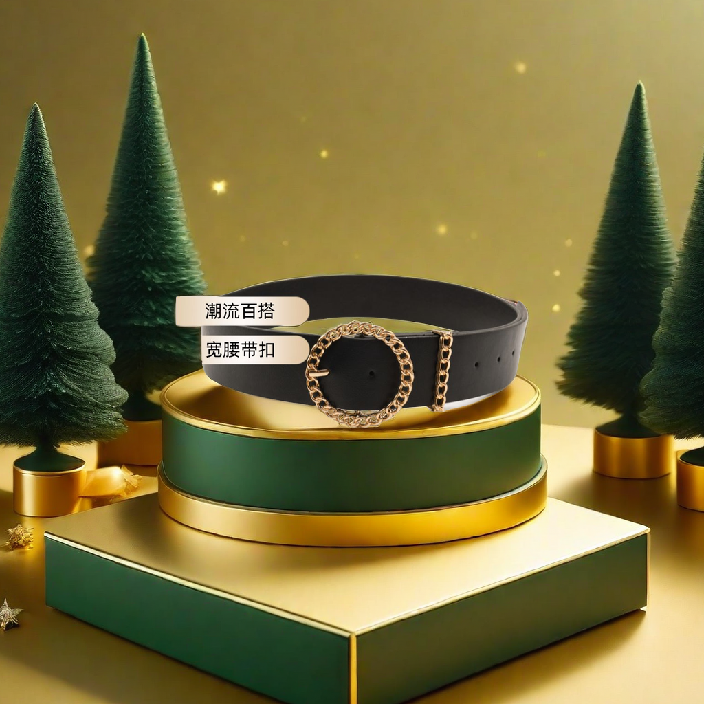 Cross Border Direct Mail Fashion Trend 100 Wide Belt Buckle Hollow Design Simple Atmosphere Flat Belt For Men And Women Application Scenario