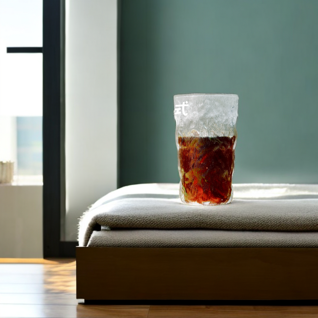 Clear Glass Coffee Cup High Temperature Heat Resistant Large Capacity Simple Design Of Tea Dual-Use Household Drink Cup Specification drawing