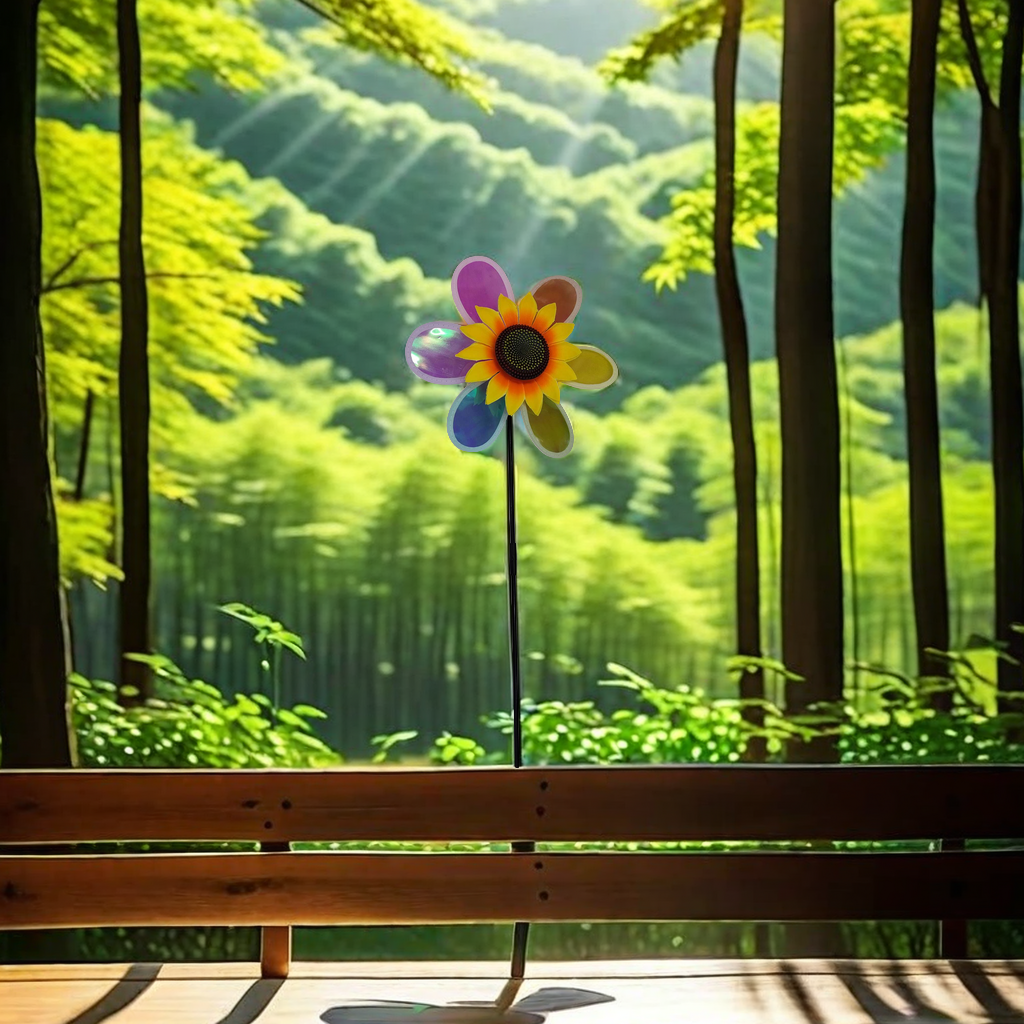 Colorful film windmill creative decoration, beautiful and colorful windmill ornaments, with multiple colors to choose from Application Scenario