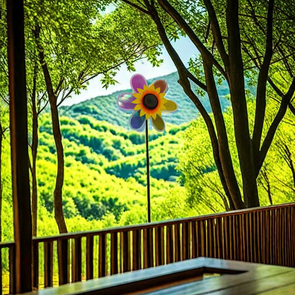 Colorful film windmill creative decoration, beautiful and colorful windmill ornaments, with multiple colors to choose from detail image 1