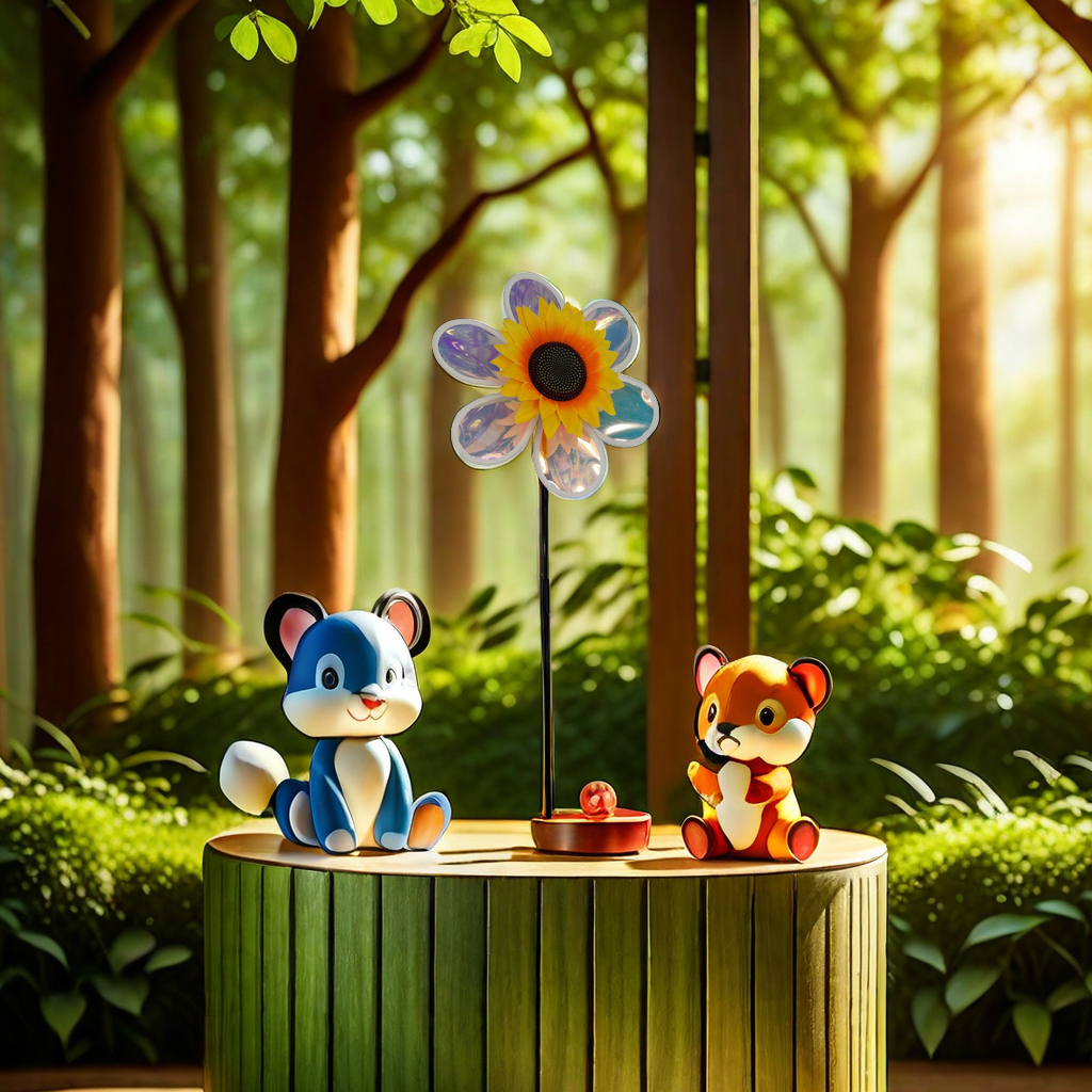 Sunflower windmill toy, colorful film windmill, multi-color rotating decoration detail image 3